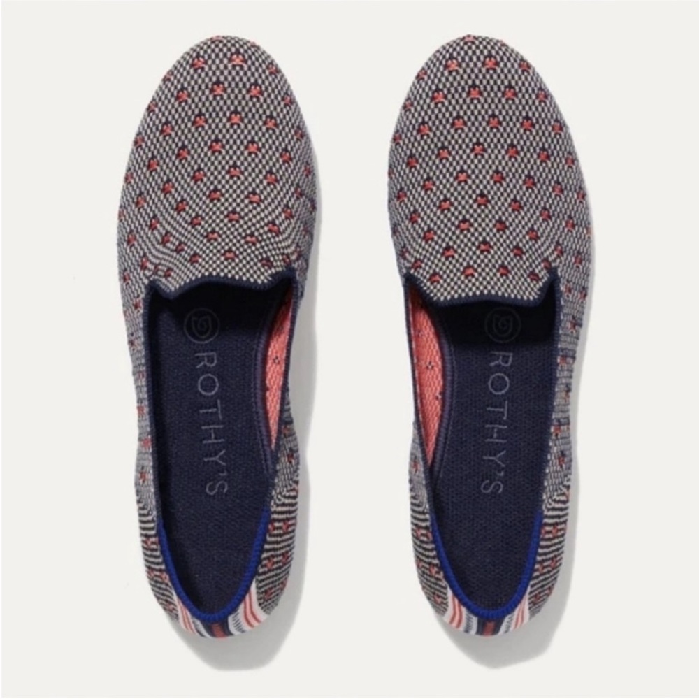 NEW!! Rothy’s Coral Dot Loafers